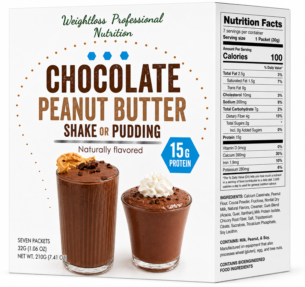 Chocolate Peanut Butter Shake or Pudding
